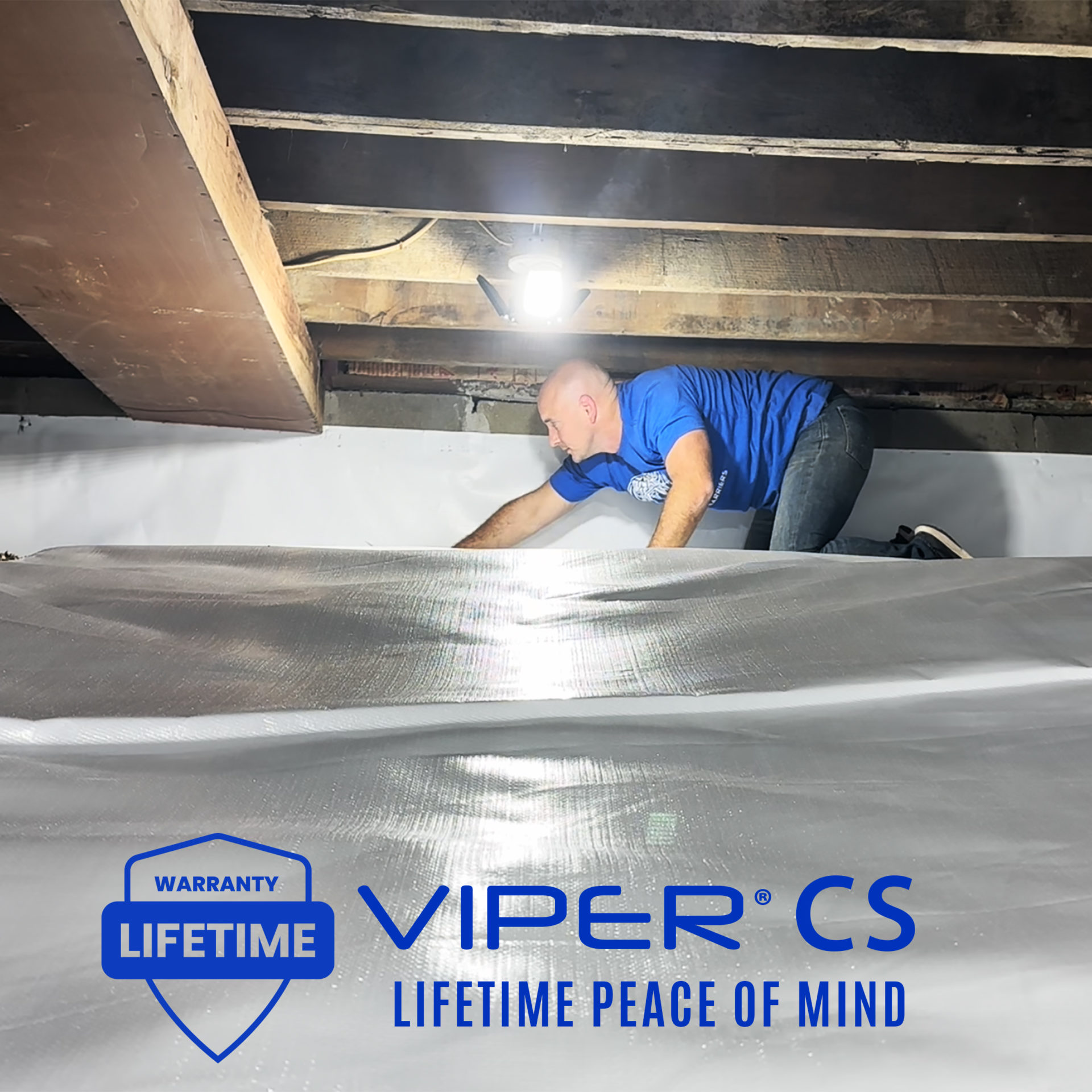 Insulation Solutions Viper Vapor Tape, White Polyethylene Seam