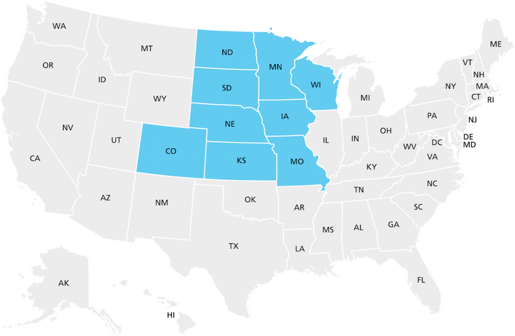 NASH regional map blue